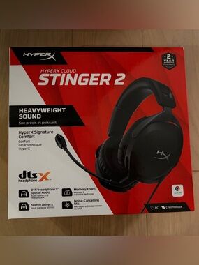HyperX Cloud Stinger 2 Over-Ear Headphones - Black
